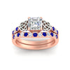 Load image into Gallery viewer, celtic-asscher-cut-sapphire-wedding-ring-set-in-rose-gold-fdens2255asgsablangle5-nl-rg-ws1.jpg
