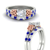 Load image into Gallery viewer, celtic-asscher-cut-sapphire-wedding-ring-set-in-white-gold-fdens2255asgsablangle3-nl-wg-ws1.jpg