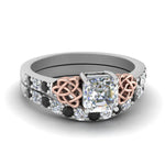 Load image into Gallery viewer, celtic-asscher-cut-wedding-ring-set-with-black-diamond-in-white-gold-FDENS2255B1ASGBLACK-NL-WG_2e2c02a5-1665-40a4-a59b-3e47b02cc6c7?v=1757056956
