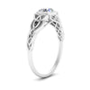 Load image into Gallery viewer, Celtic Bezel Lab Round Diamond Engagement Ring