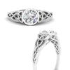 Load image into Gallery viewer, Celtic Bezel Lab Round Diamond Engagement Ring