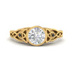 Load image into Gallery viewer, Celtic Bezel Lab Round Diamond Engagement Ring