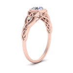 Load image into Gallery viewer, Celtic Bezel Round Engagement Ring
