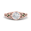 Load image into Gallery viewer, Celtic Bezel Lab Round Diamond Engagement Ring