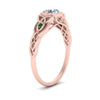Load image into Gallery viewer, Celtic Bezel Lab Round Diamond Engagement Ring
