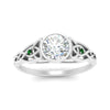 Load image into Gallery viewer, Celtic Bezel Lab Round Diamond Engagement Ring