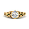 Load image into Gallery viewer, Celtic Bezel Lab Round Diamond Engagement Ring