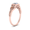 Load image into Gallery viewer, Celtic Bezel Lab Round Diamond Engagement Ring