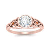 Load image into Gallery viewer, Celtic Bezel Lab Round Diamond Engagement Ring