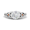 Load image into Gallery viewer, Celtic Bezel Lab Round Diamond Engagement Ring