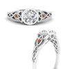 Load image into Gallery viewer, Celtic Bezel Lab Round Diamond Engagement Ring