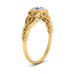 Load image into Gallery viewer, Celtic Bezel Round Engagement Ring
