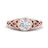 Load image into Gallery viewer, Celtic Bezel Lab Round Diamond Engagement Ring