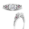 Load image into Gallery viewer, Celtic Bezel Lab Round Diamond Engagement Ring