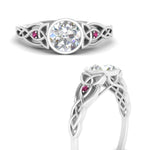 Load image into Gallery viewer, Celtic Bezel Round Engagement Ring
