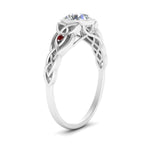 Load image into Gallery viewer, Celtic Bezel Round Engagement Ring
