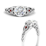 Load image into Gallery viewer, Celtic Bezel Round Engagement Ring
