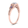 Load image into Gallery viewer, Celtic Bezel Lab Round Diamond Engagement Ring