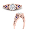 Load image into Gallery viewer, Celtic Bezel Lab Round Diamond Engagement Ring