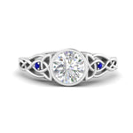 Load image into Gallery viewer, Celtic Bezel Round Engagement Ring
