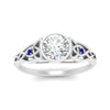 Load image into Gallery viewer, Celtic Bezel Lab Round Diamond Engagement Ring