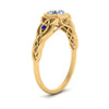 Load image into Gallery viewer, Celtic Bezel Lab Round Diamond Engagement Ring