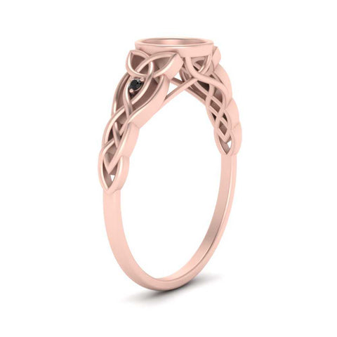 Celtic Bezel Semi Mount Engagement Ring