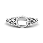 Load image into Gallery viewer, Celtic Bezel Semi Mount Engagement Ring
