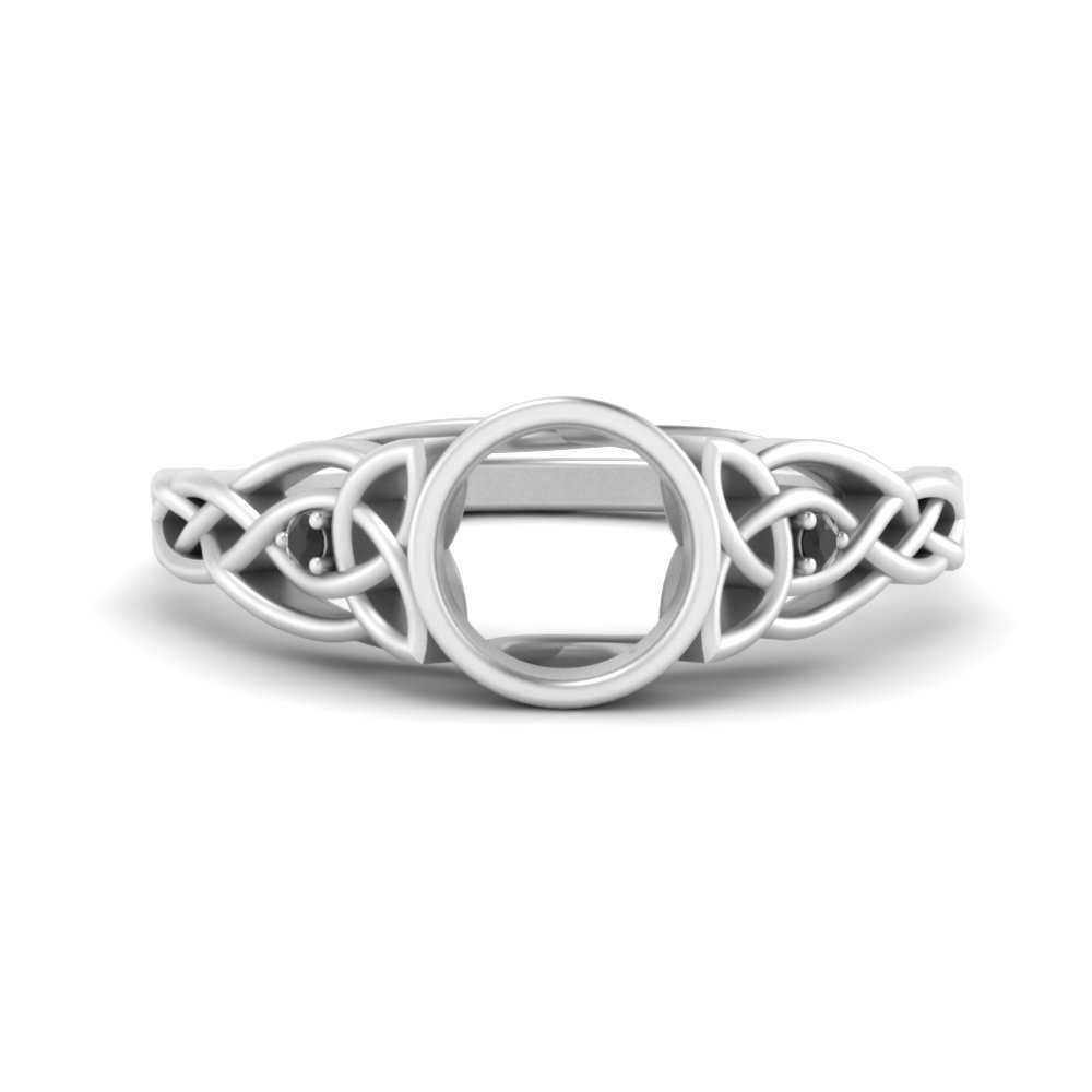 Celtic Bezel Semi Mount Engagement Ring