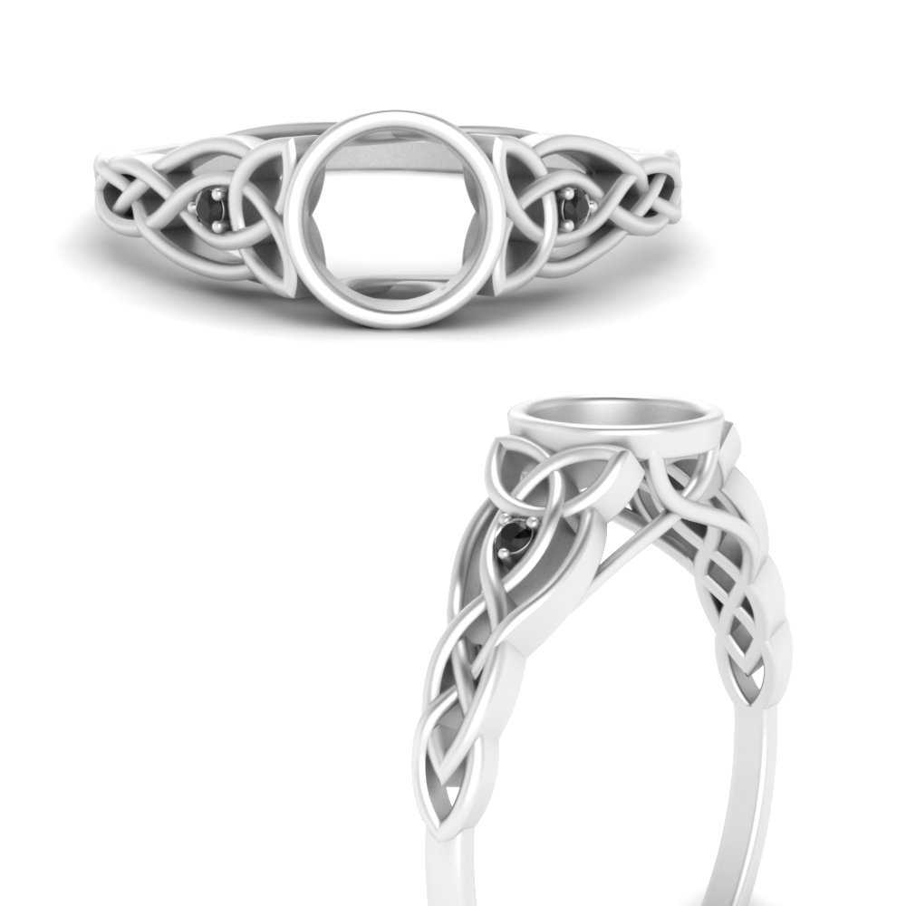 Celtic Bezel Semi Mount Engagement Ring