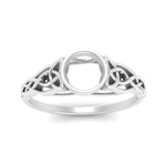 Load image into Gallery viewer, Celtic Bezel Semi Mount Engagement Ring
