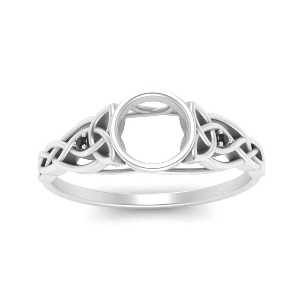 Celtic Bezel Semi Mount Engagement Ring