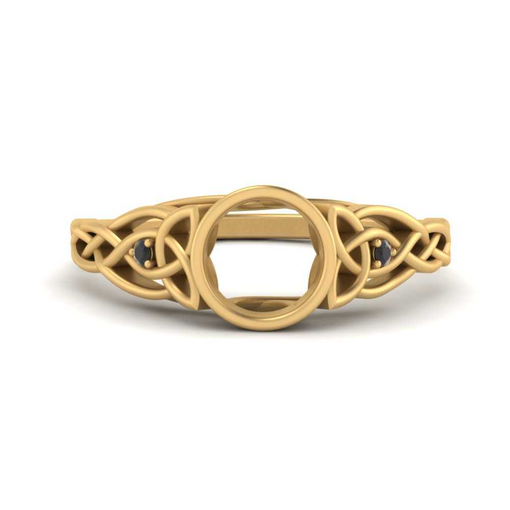 Celtic Bezel Semi Mount Engagement Ring