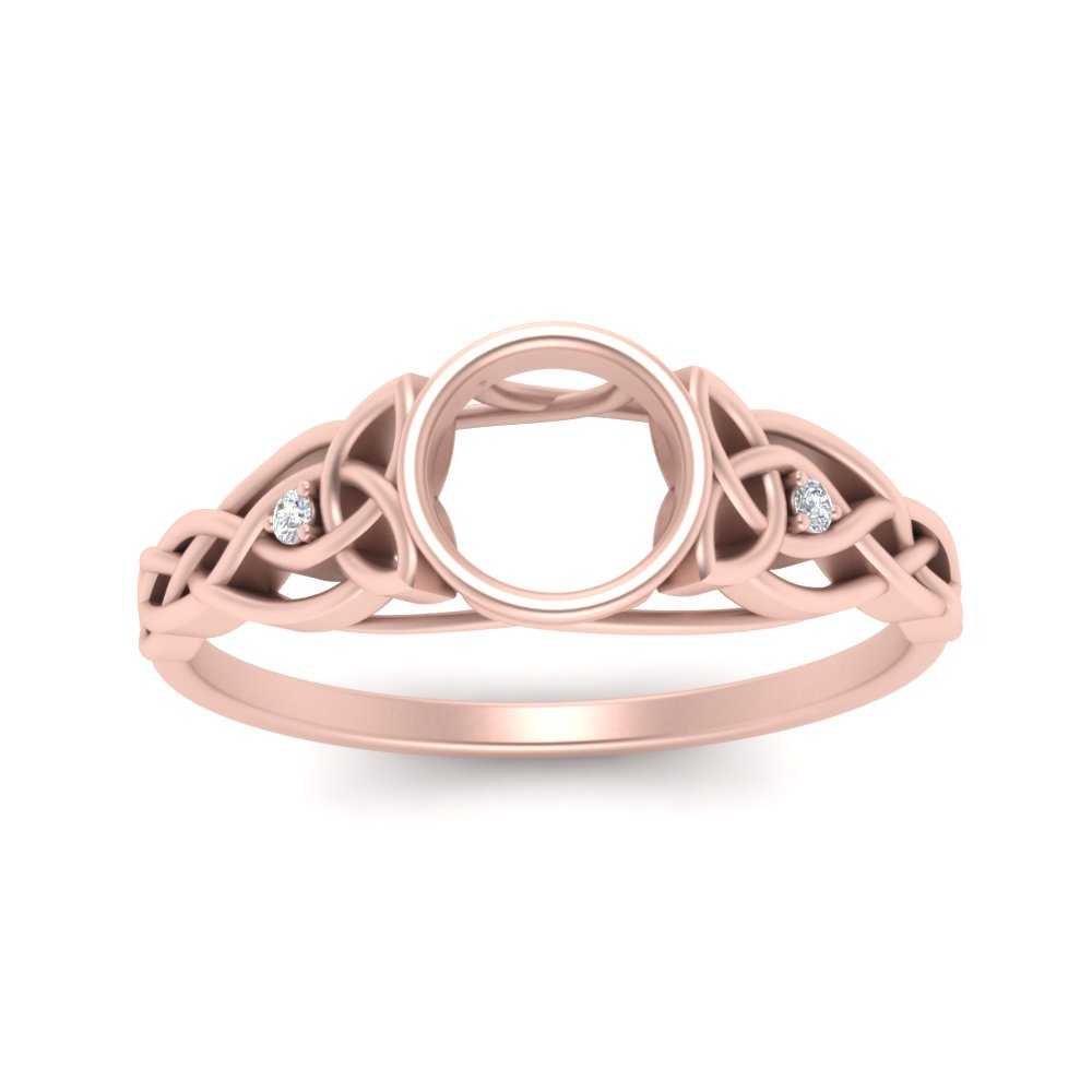 Celtic Bezel Semi Mount Engagement Ring