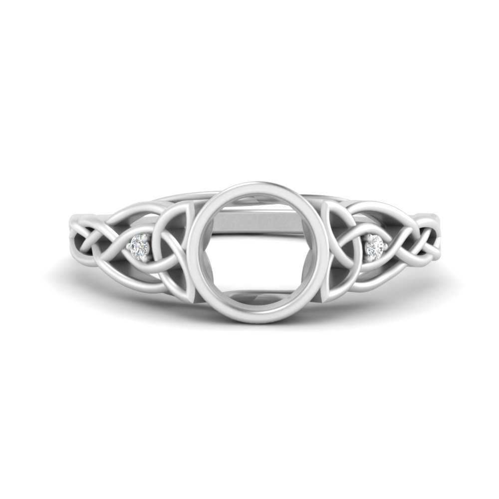 Celtic Bezel Semi Mount Engagement Ring