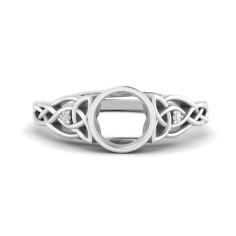 Celtic Bezel Semi Mount Engagement Ring