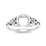 Load image into Gallery viewer, Celtic Bezel Semi Mount Engagement Ring
