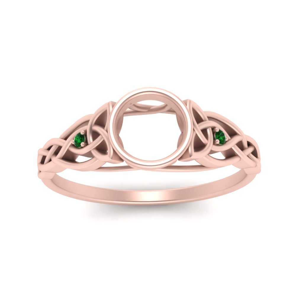 Celtic Bezel Semi Mount Engagement Ring