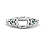 Load image into Gallery viewer, Celtic Bezel Semi Mount Engagement Ring
