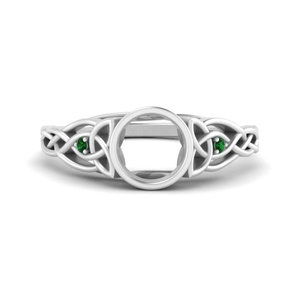 Celtic Bezel Semi Mount Engagement Ring