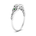 Load image into Gallery viewer, Celtic Bezel Semi Mount Engagement Ring
