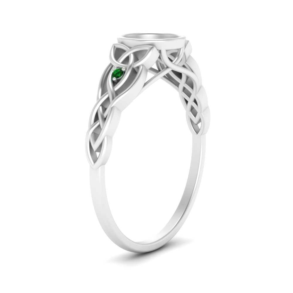 Celtic Bezel Semi Mount Engagement Ring
