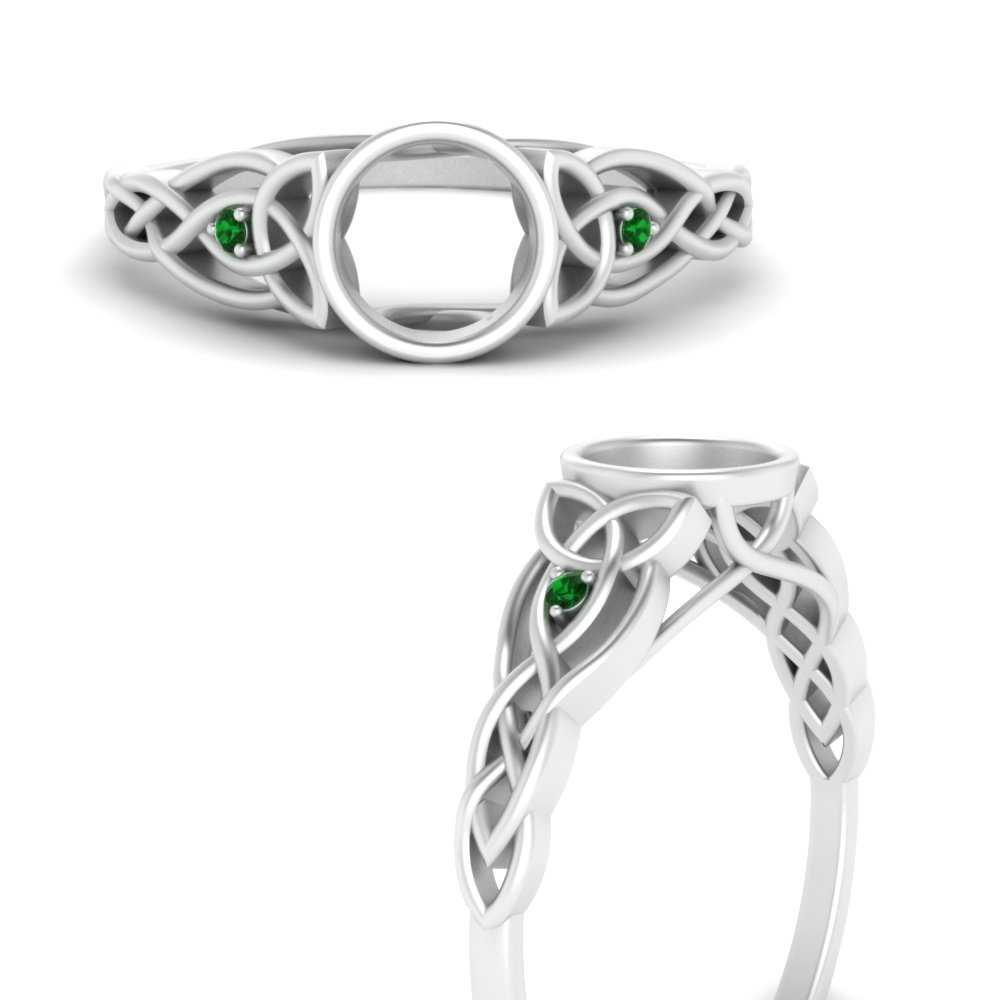 Celtic Bezel Semi Mount Engagement Ring