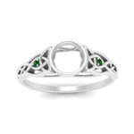 Load image into Gallery viewer, Celtic Bezel Semi Mount Engagement Ring
