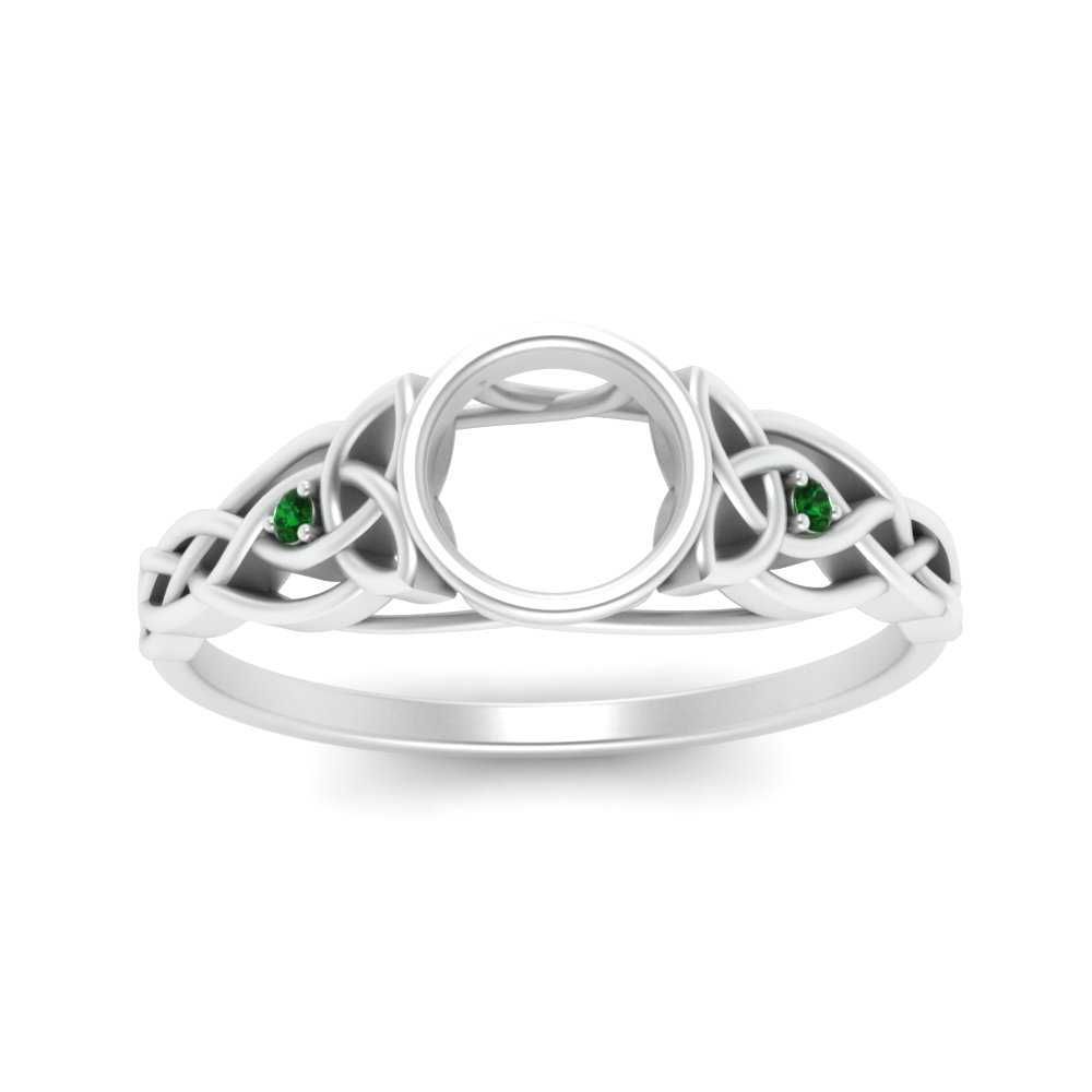 Celtic Bezel Semi Mount Engagement Ring
