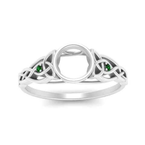 Celtic Bezel Semi Mount Engagement Ring