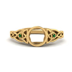 Load image into Gallery viewer, Celtic Bezel Semi Mount Engagement Ring
