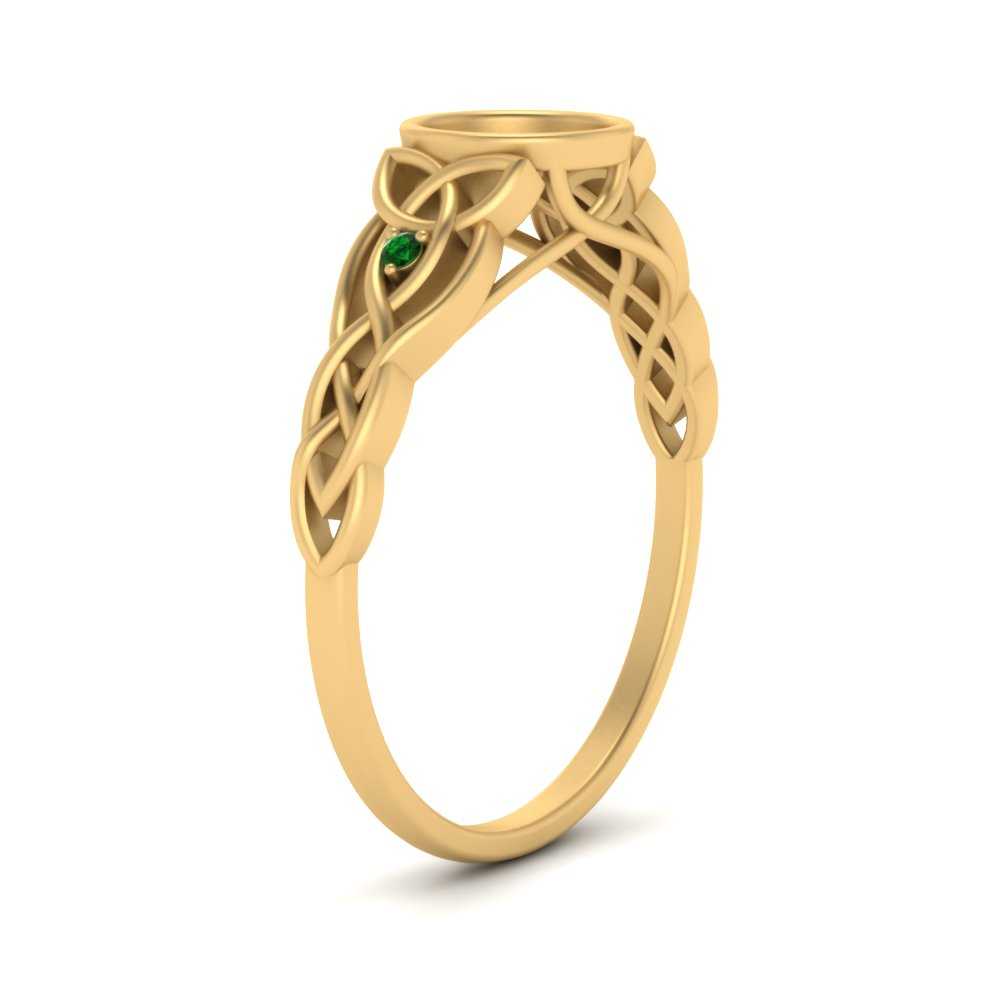 Celtic Bezel Semi Mount Engagement Ring