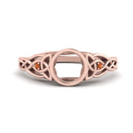 Load image into Gallery viewer, Celtic Bezel Semi Mount Engagement Ring
