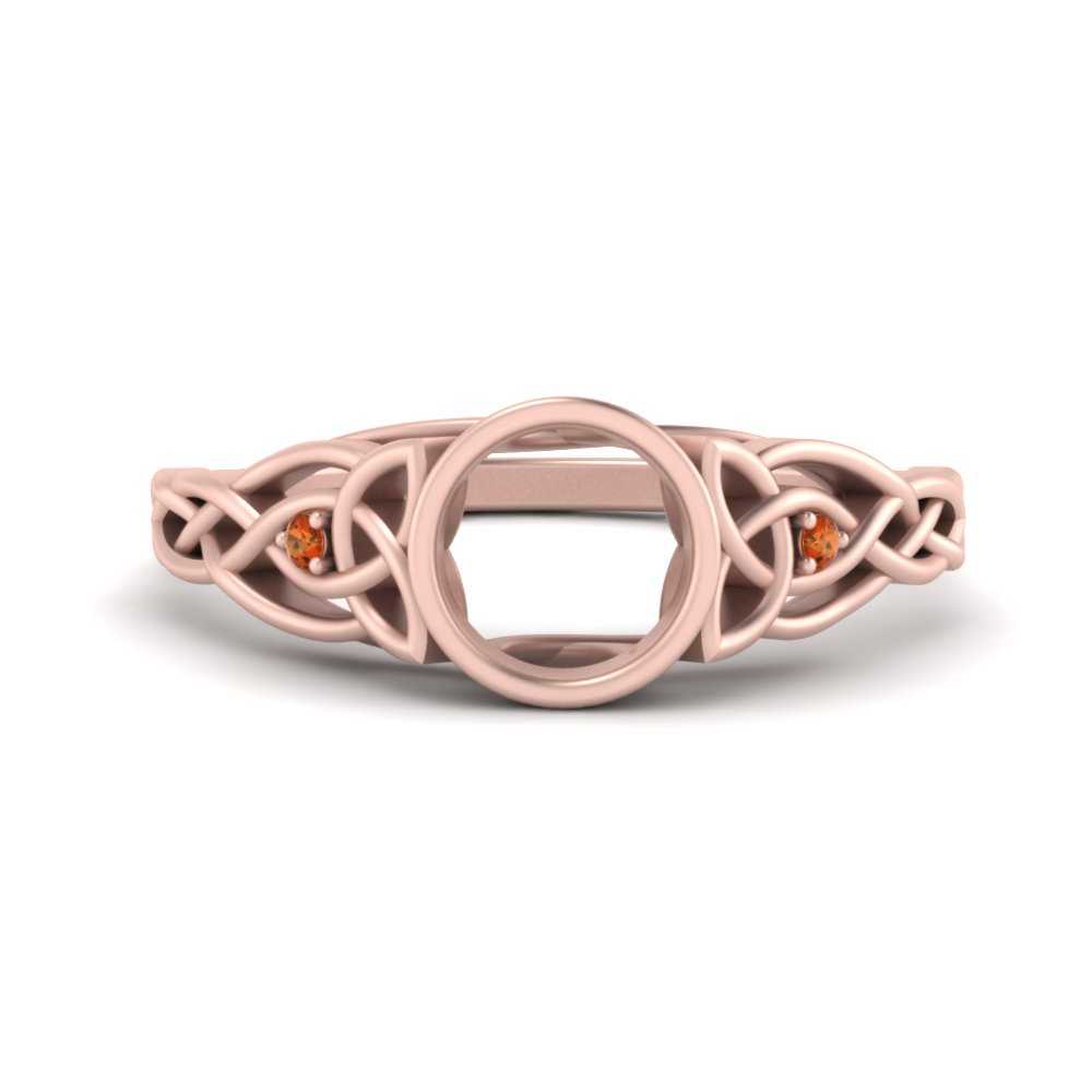 Celtic Bezel Semi Mount Engagement Ring